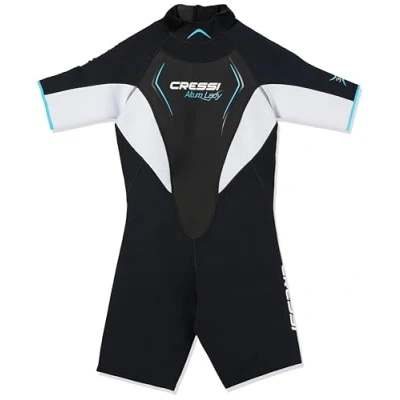 Afbeelding van Cressi Altum Lady Overalls dames Premium neopreen shorts, 3 mm, zwart/wit/aquamarijn, maat XL/5
