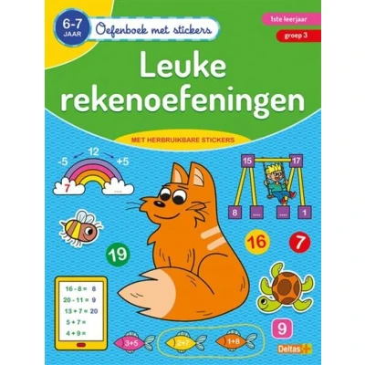 Image de Oefenboek met stickers Leuke rekenoefeningen (6 7 j.)