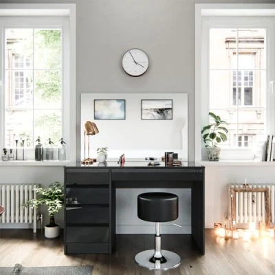 Afbeelding van Vicco Kaptafel Sherry, Antraciet, 120 cm met krukje