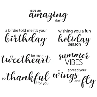 Afbeelding van Spellbinders Tweet Sentiments Clear Stamp (STP 038) (DISCONTINUED)