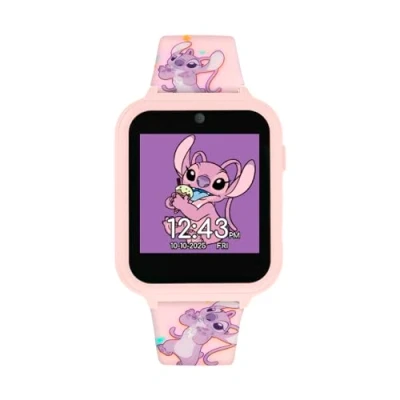 Afbeelding van Disney LAS4088 Lilo &amp; Stitch Angel digitale interactieve smartwatch met siliconen band, Roze, modern, Modern