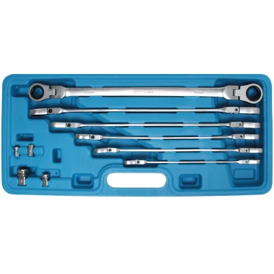 Afbeelding van BGS Ratel knie ringsleutelset 8 19 mm 10 delig