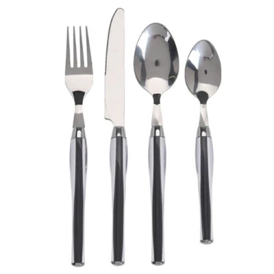 Afbeelding van Excellent Houseware Bestekset 24 dlg RVS wit of zwart