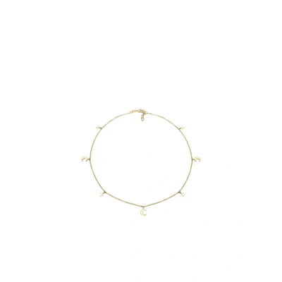 Afbeelding van Elli STAR Astro HALF MOON Ketting goldcoloured, Dames, Maat: 40, Gold coloured