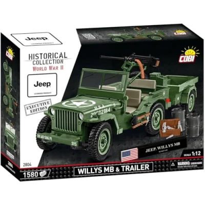 Afbeelding van COBI® EXCLUSIVE Willys MB &amp; Aanhangwagen Executive Editie COBI 2804
