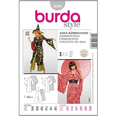 Afbeelding van Burda Naaipatroon 3044 Geisha en tovenares