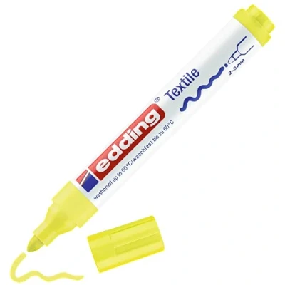 Afbeelding van Viltstift edding 4500 textiel rond 2 3mm neon geel