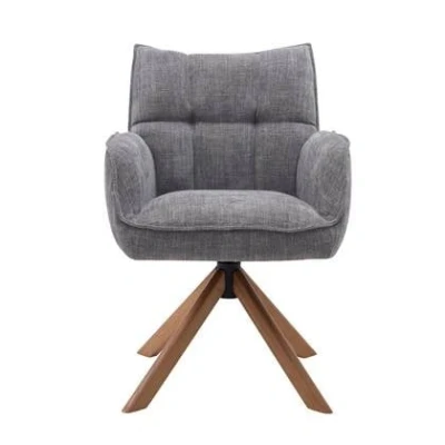 Afbeelding van Giga Living Eetkamerstoel Marilla Antraciet/Eikenhout 59x65x86cm Set van 2