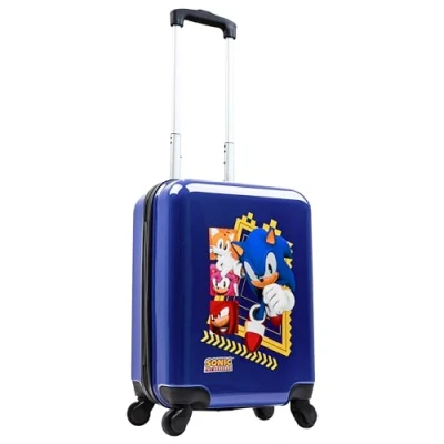 Afbeelding van SONIC THE HEDGEHOG Kinderkoffer, reisbagage, 49 x 33 22 cm, inhoud 30 l, 4 wielen, Gamer Travel Essentials, Blauw, één maat, kinderbagage, Bagage voor kinderen
