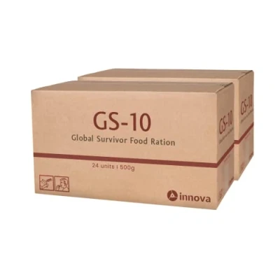 Afbeelding van GS 10 Global Survivor Emergency Food 48 x 500 g duurzame voedseleenheid MRE noodvoeding hermetisch verzegelde producten extreem lange levensduur