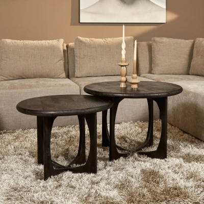 Afbeelding van Salontafel Milou Zwart 70 cm