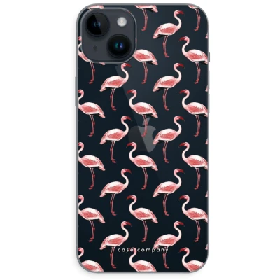 Afbeelding van Case Company® hoesje geschikt voor iPhone 14 Plus Flamingo Soft Cover Telefoonhoesje Bescherming aan alle Kanten en Schermrand