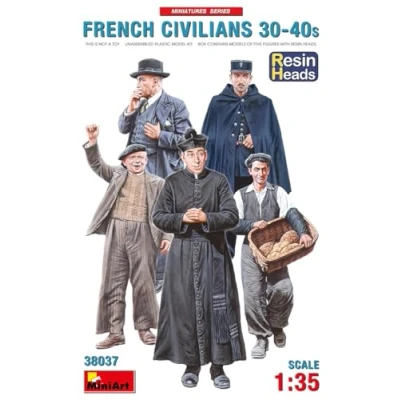 Afbeelding van 1:35 MiniArt 38037 French Civilians 1930 40&#039;s Plastic Modelbouwpakket