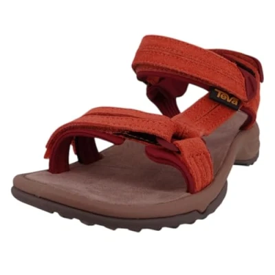 Afbeelding van Teva W Terra Fi Lite Suede Dames Sandalen Rood/Oranje Maat 37