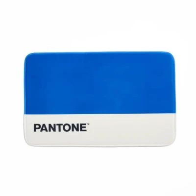 Afbeelding van Pantone™ Antislip badmat van traagschuim, absorberend, zacht met rubberen onderkant, wasbaar, voor moderne woonkamer en woonkamertapijt, 80 x 50 cm, blauw