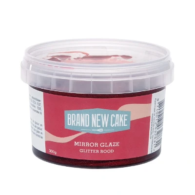 Afbeelding van BrandNewCake Mirror Glaze Glitter Rood 300g