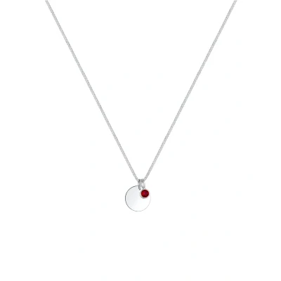 Afbeelding van Elli Birthstone April Ketting, Dames, Maat: 45, Red