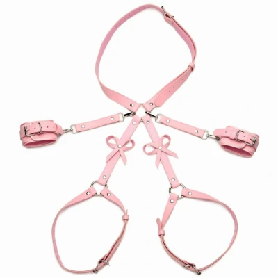 Afbeelding van Strict Bondageharnas met strikken M/L Roze