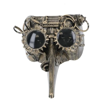 Afbeelding van Smiffys Victorian Steampunk Plague Doctor Masker Bronskleurig