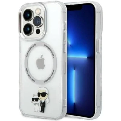 Afbeelding van Karl Lagerfeld iPhone 14 Pro Max hardcase transparent Iconic Karl&amp;Choupette Magsafe