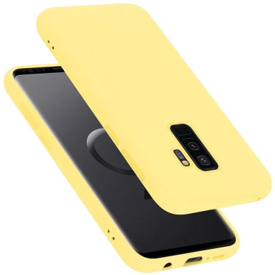 Afbeelding van Cadorabo Hoesje geschikt voor Samsung Galaxy S9 PLUS in LIQUID GEEL Beschermhoes gemaakt van flexibel TPU silicone Case Cover