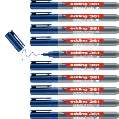Afbeelding van Viltstift edding 361 whiteboard rond 1mm blauw