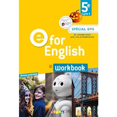 Afbeelding van E for English 5ème A2 Cycle 4, Cahier d&#039;activités Workbook