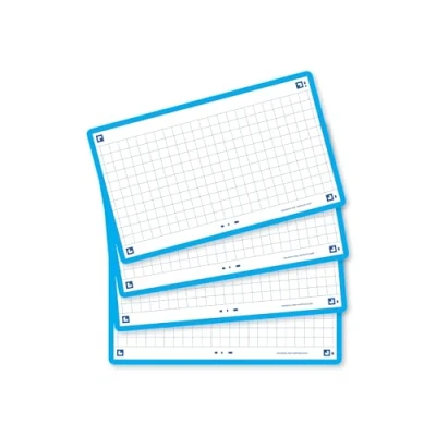 Afbeelding van Oxford Flash 2.0 Flashcards Geruit 5mm A7 Turquoise rand 80 stuks