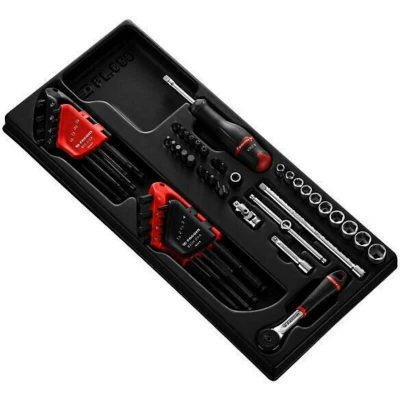 Afbeelding van FACOM MOD.R161 46PB module zeskant metrische doppen 1/4&quot; + R.161B ratel 52 delig