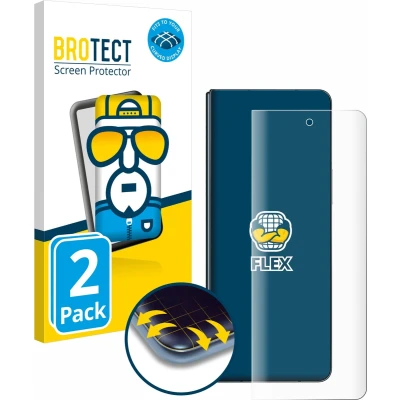 Afbeelding van BROTECT Screenprotector voor Samsung Galaxy Z Fold 4 Folie Beschermfolie transparant volledig dekking (2 Stuks)