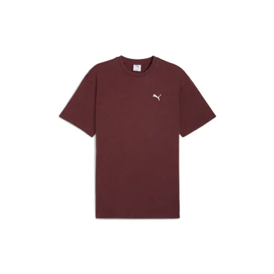 Afbeelding van Puma Essentials Elevated Relaxed WASH Tshirt basic, Heren, Maat: Small, Ruby shimmer