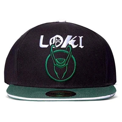 Afbeelding van Marvel Loki Logo Snapback Pet Zwart/Groen