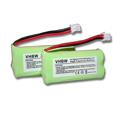 Afbeelding van Voordeelverpakking met 2 NI MH 700 mAh 2,4 V batterijen compatibel Siemens Gigaset A120, A140 enz. &amp; UNIVERSUM CL15, SL15 vervangen V30145 K1310 X383