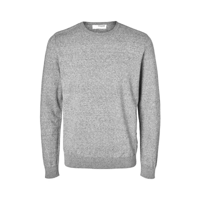 Afbeelding van Selected Homme Slhberg CREW NECK Trui, Heren, Maat: XL, Light grey melange