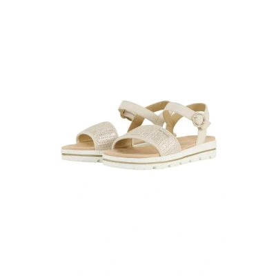 Afbeelding van TOM Tailor Licence Flache MIT Flechtmuster Sandalen goldcoloured, Dames, Maat: 40, Gold coloured Polyester/ katoen