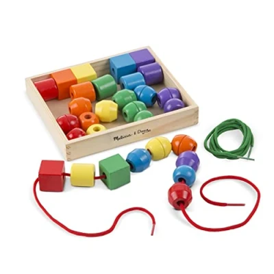 Afbeelding van Melissa &amp; Doug Rijgkralen in primaire kleuren ontwikkelingsspeelgoed Problemen oplossen Montessori Speelgoed Houten kralen voor kinderen 3+ jaar Cadeau jongens en meisjes