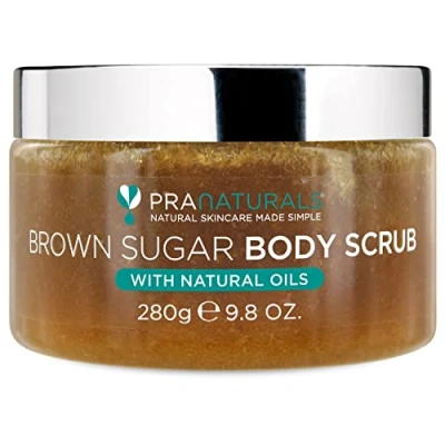 Afbeelding van PraNaturals Bruine Suiker Bodyscrub Natuurlijke Exfoliërende Verwijdert Voorzichtig Dode, Droge Huidcellen 280g