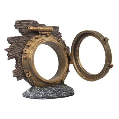 Afbeelding van Aqua Della Aquariumdecoratie Vissen Steampunk Patrijspoort L 15,2x7x15cm Meerkleurig 1st