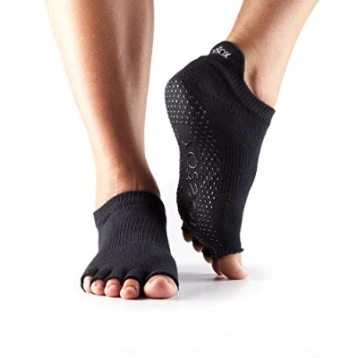 Afbeelding van ToeSox Antislip Sokken Low Rise Open Tenen Zwart