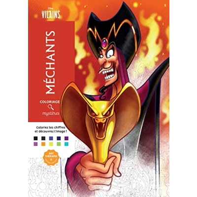 Afbeelding van Disney Coloriages Méchants Mystères Hachette Heroes Kleuren op nummer kleurboek voor volwassenen