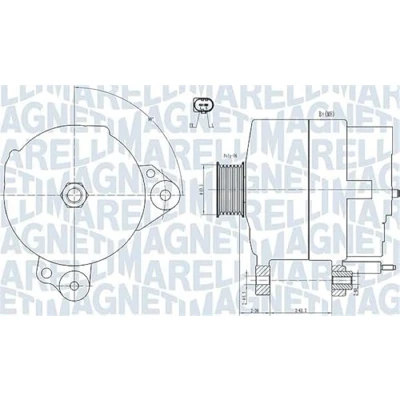 Afbeelding van MAGNETI MARELLI 063731817010 Dynamo / Alternator 14V 110A VOLKSWAGEN: Polo IV Hatchback, V Golf 5, AUDI: A3 Sportback, Hatchback