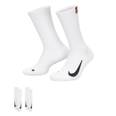Afbeelding van Nike Performance Court Multiplier Cushioned 2 PACK Unisex Sportsokken, Maat: 42 46, White
