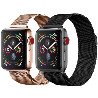 Afbeelding van BURGA Apple Watch bandje Metaalgaas Zwart 38mm / 40mm 41mm