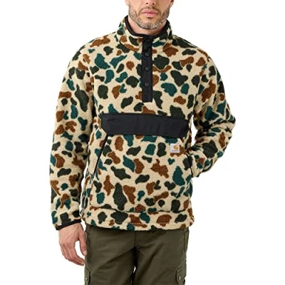 Afbeelding van Carhartt Fleecetrui, casual pasvorm, fleecejack voor heren, 1972 Duck Camo, L