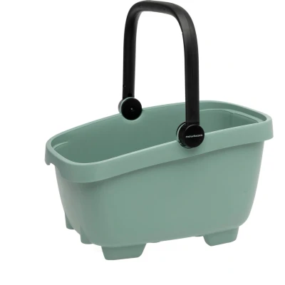 Afbeelding van Gerecyclede (honden)fietsmand New Looxs Clipper Racktime 28 liter 49 x 37 29 cm groen
