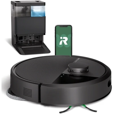 Afbeelding van iRobot Roomba Plus 405 Combo Robot + AutoWash Base Multifonction Lavage et séchage des lingettes LiDAR Clearview 75 Jours d&#039;autovidage Double avec SmartScrub Noir