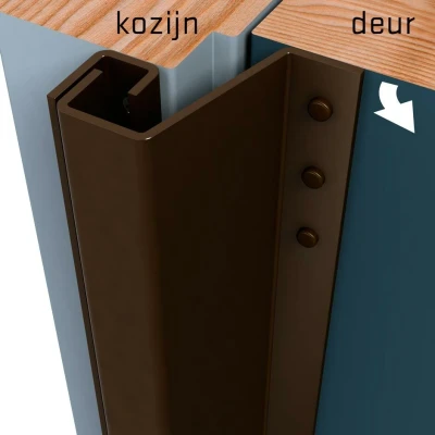 Afbeelding van Secustrip Plus buitendraaiend bruin lengte 2115mm terugligging 0 6mm 1010.160.03