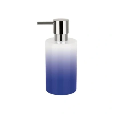 Image de Spirella Tube Distributeur de Savon en Porcelaine Dégradé Bleu Marine
