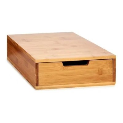Afbeelding van Koffie cup/capsule houder/dispenser lade bamboe hout 30 x 10 cm Ladekastje Nespresso/dolce Gusto cups