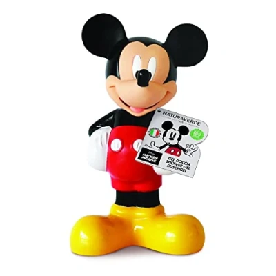 Afbeelding van Naturaverde Kids Disney Mickey Mouse 3D douchegel voor kinderen, Mouse, douchezeep het lichaam, hygiëneproducten met extracten van calendula en biologische kamille,